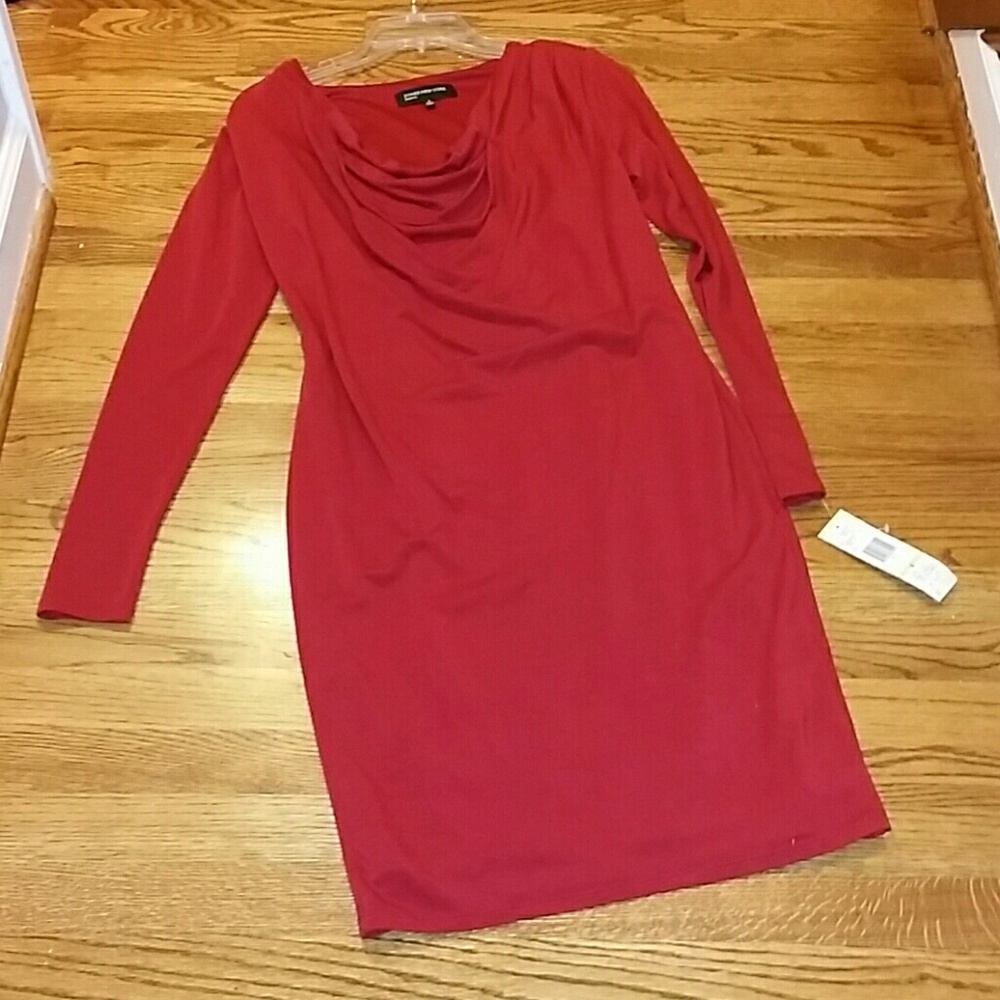 New Jones NY cowl neck stretch dress